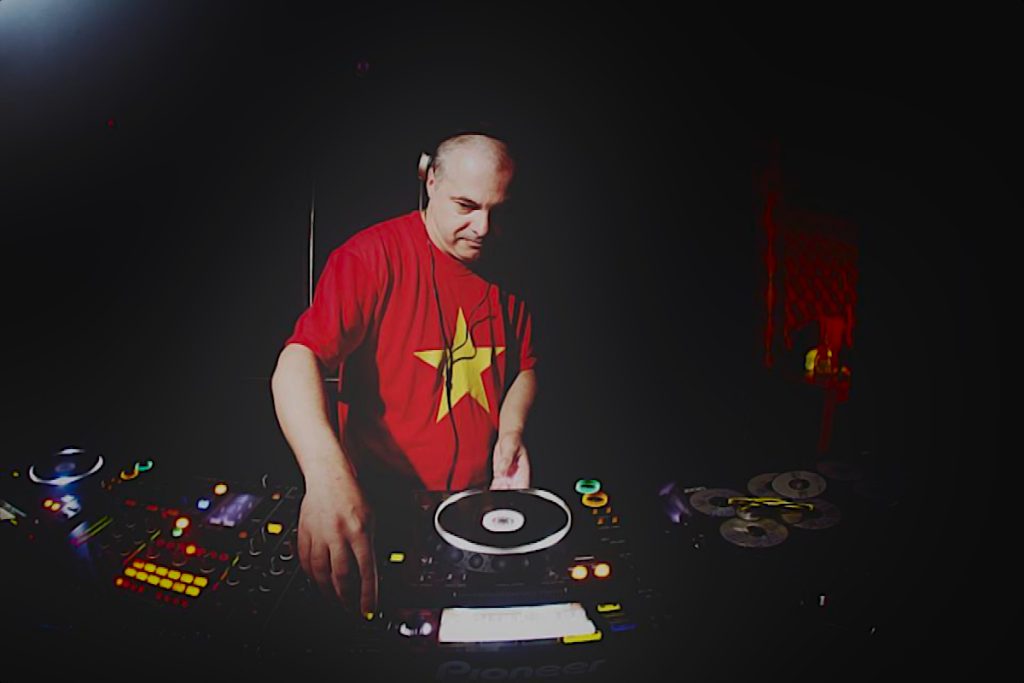 Italian DJ and producer Marco Mei performing at CIAO Taipei, colour image.