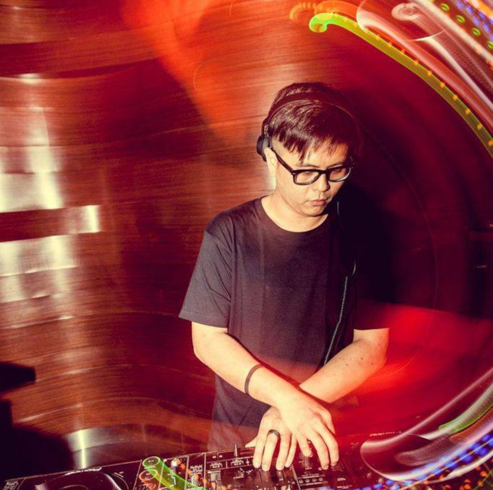 Malaysian DJ and producer Terence C performing at Lash kanar, colour image.