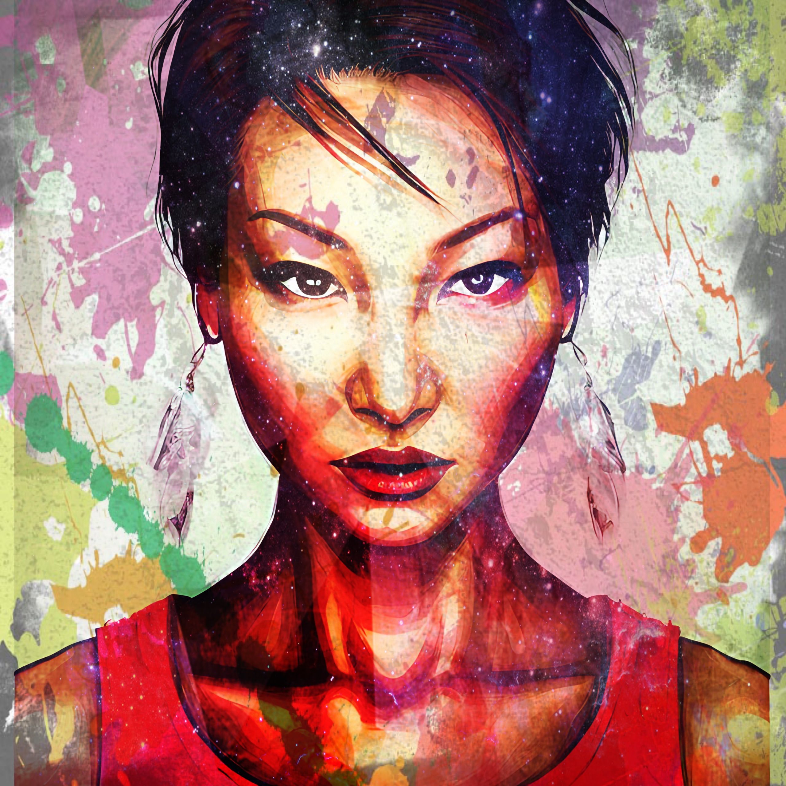 Chinese dJ and producer Jasmine Li in cartooned headshot, colour image.