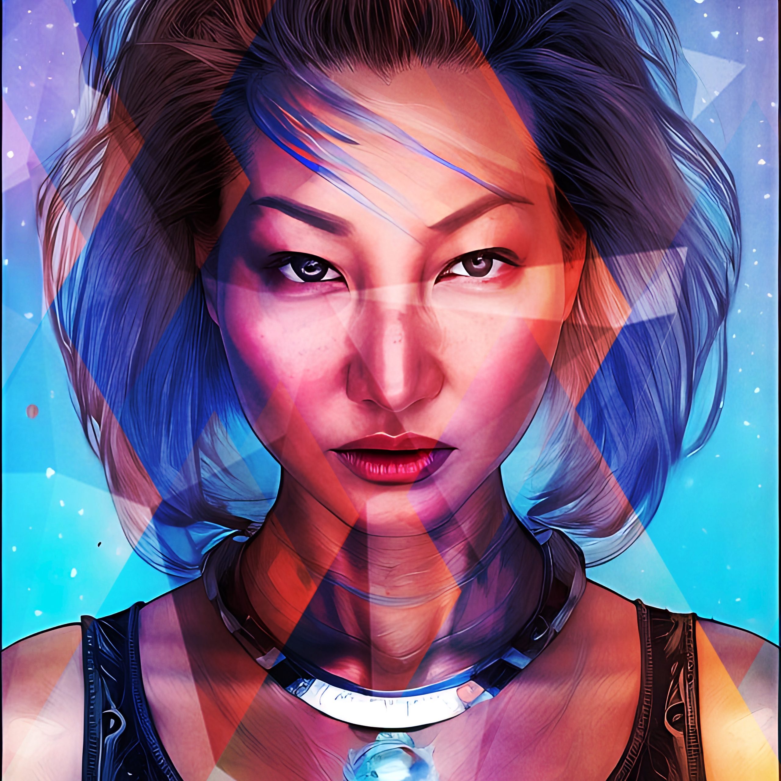 Chinese DJ and producer Jasmine Li in Cartoon image of herself, colour image.