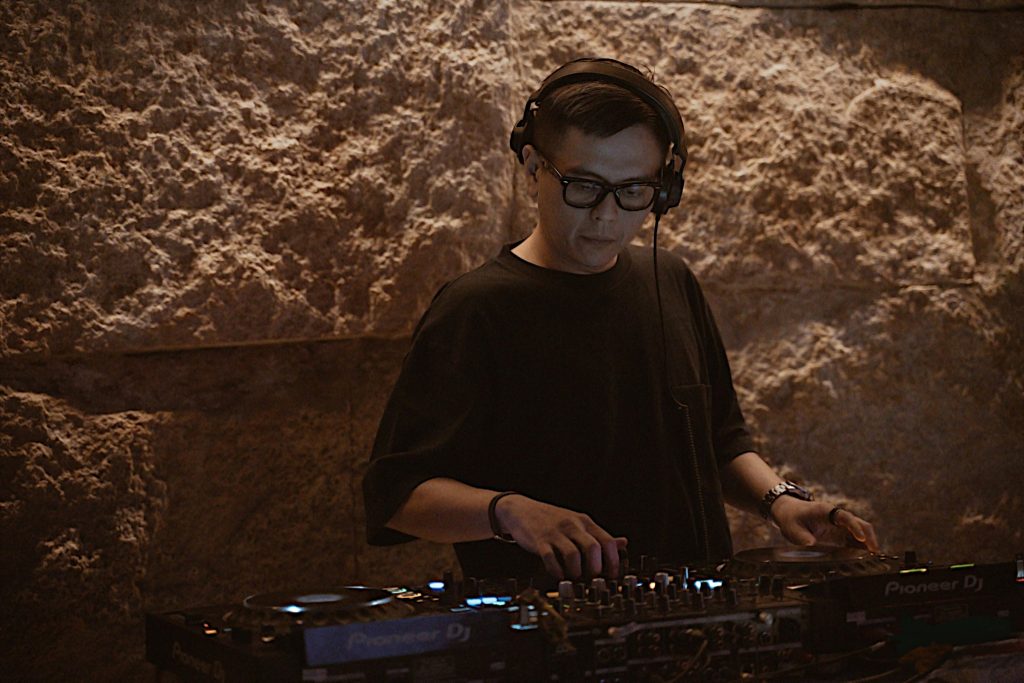 Malaysian DJ and producer Terence C performing at Bam Bam, colour image.