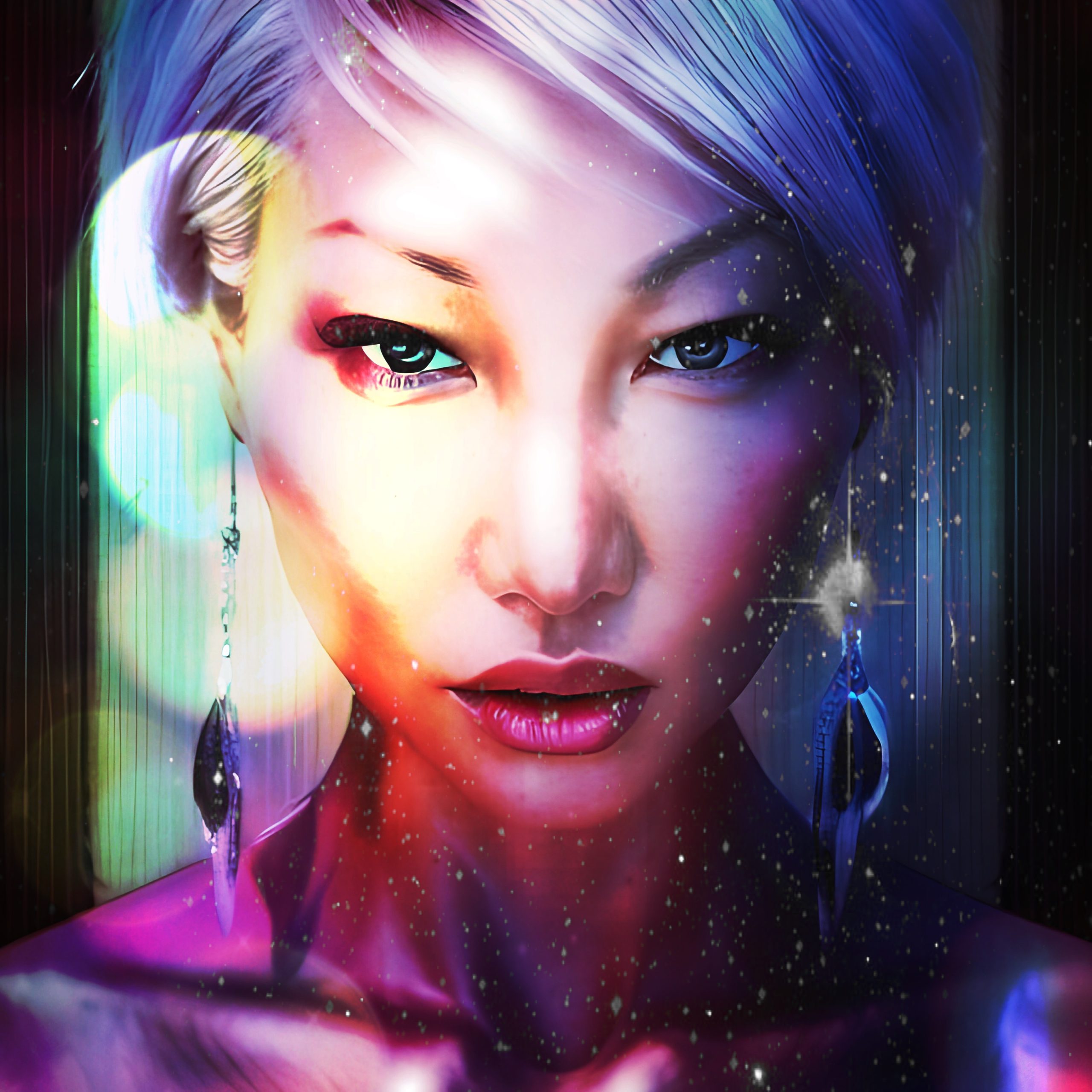 Chinese dJ and producer Jasmine Li in cartooned headshot, colour image.