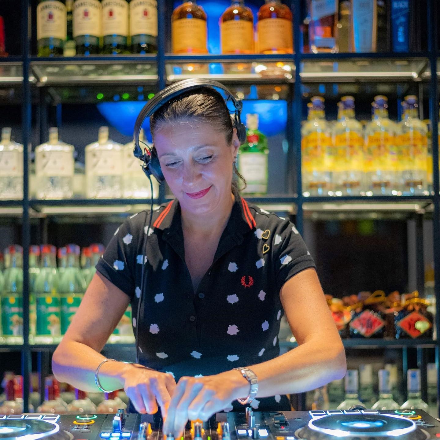 Romanian DJ and producer Biscuit performing at Ayu Awana in Kuala Lumpar, colour image.