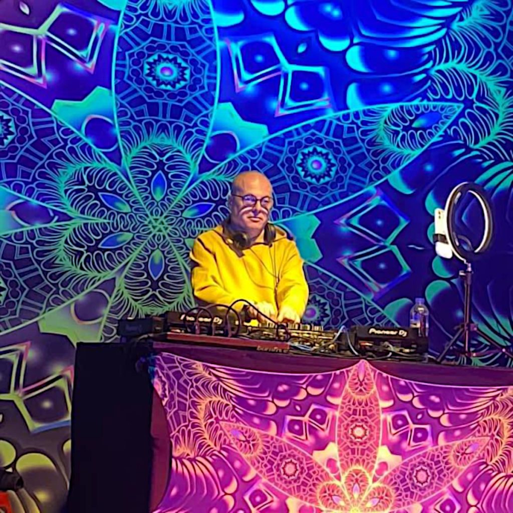 Italian DJ and producer Marco Mei performing at the Lantern Festival in taiwan in 2023, colour image.