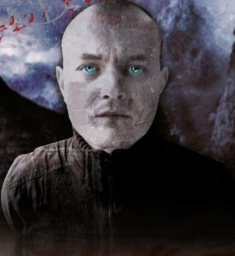 French DJ and producer Vaen is depicted in a colourful image that has been cartoonized and abstractly adapted from an original photograph.