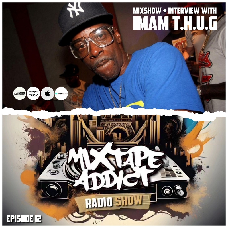 French DJ and producer King Flow mixtape addict 12 cover with Imam T.H.U.G over the logo, colour image.