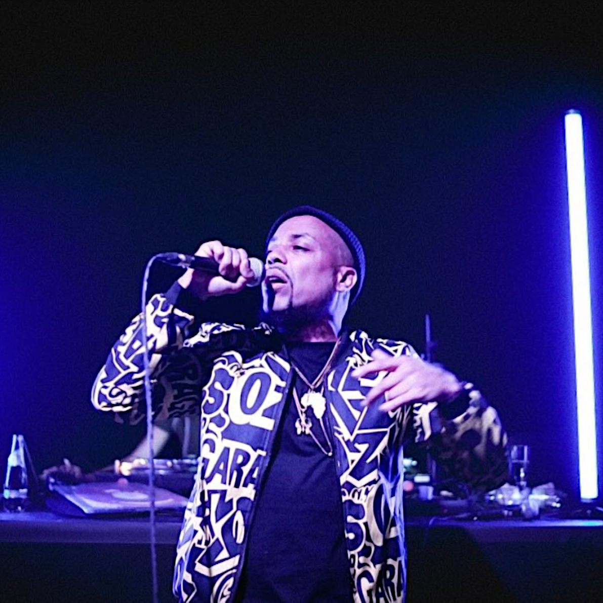 French and American Rapper and producer Napoleon Da Legend performing at the Born 2 Roll Festival, colour image.