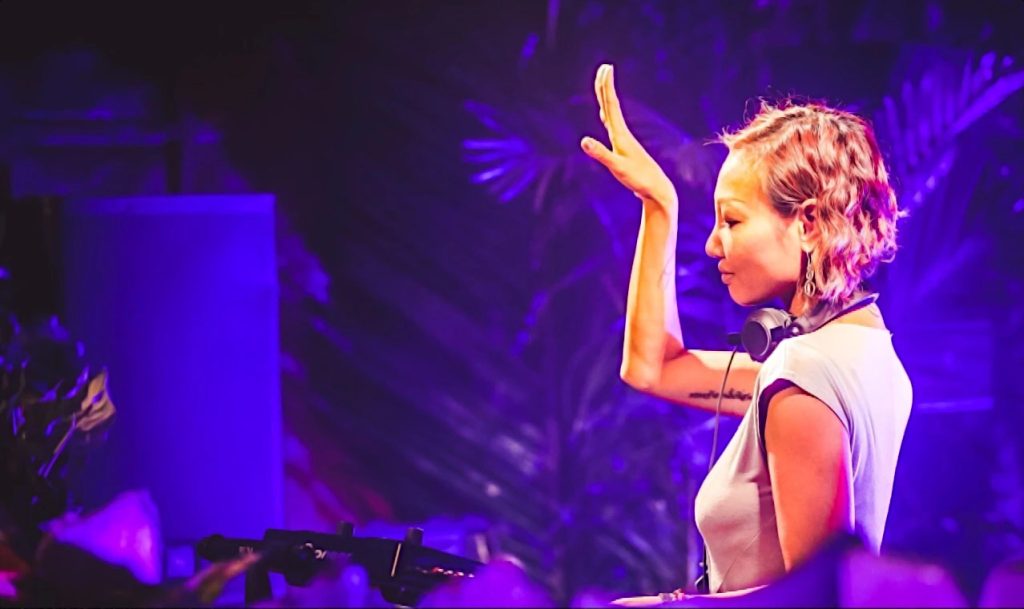 Chinese DJ and producer Jasmine Li at Elrow Shanghai, colour image..
