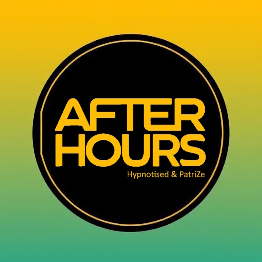 AH Digital After Hours 2026 Version 1 logo featuring the names of host DJs Hypnotised and PatriZes on a yellow and green background with a black circle symbolizing a planet with a Saturn-like ring, in a color image.