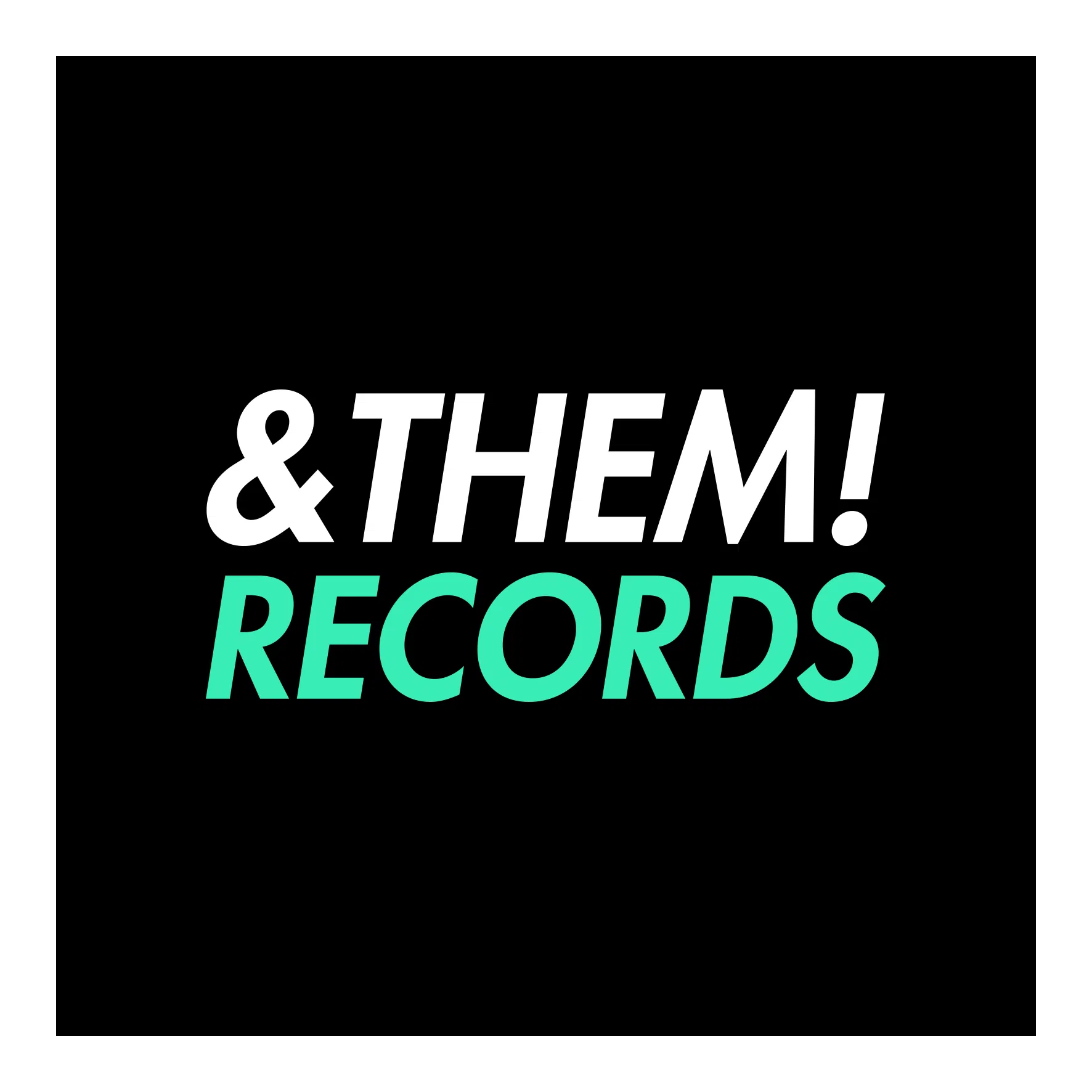 Spanish record label &Them Records logo, in white green and black.