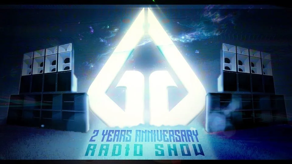 Arcan 2 Year Anniversary logo with Arcan logo in between 2 Speaker stacks.