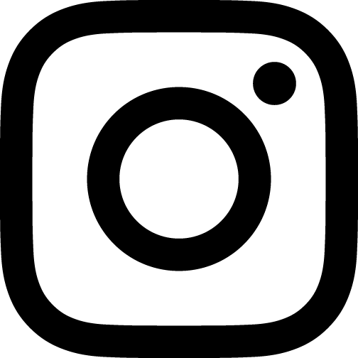 Instagram logo in black and white.