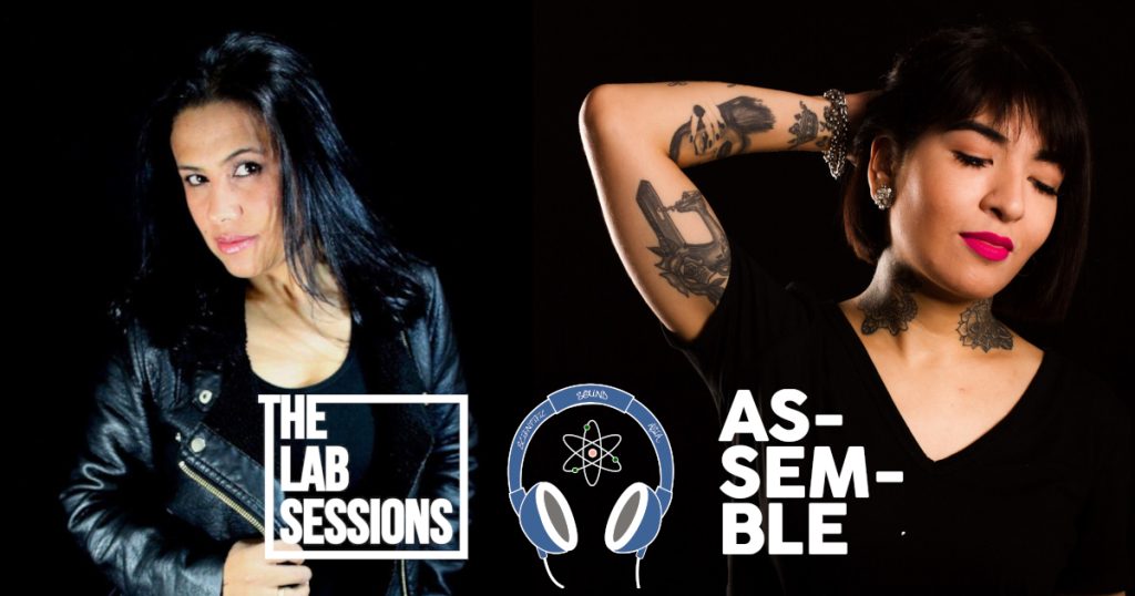 The Lab Sessions Cover Photo Featuring Katalina on the left and Yamila Charpentier on the right and ours and their logos, colour image.