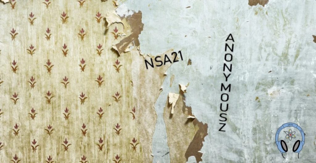 French DJ and producer Anonymous Z 'Not So Anonymous'21 logo featuring old walpaper falling of wall with Scientific Sound Asia Logo and his, colour image.