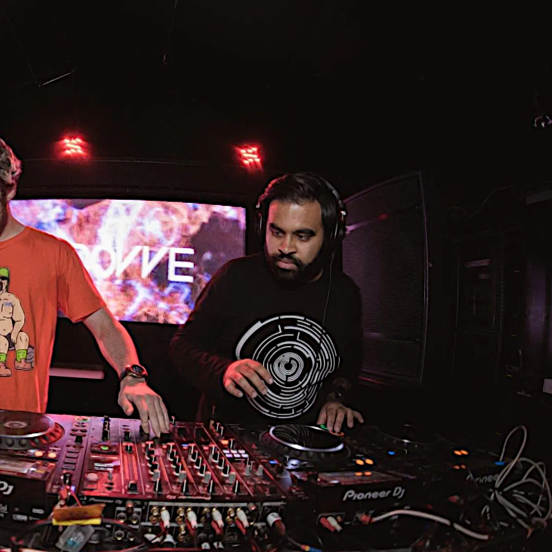 Australian DJ Nomi performing at an event, colour image.