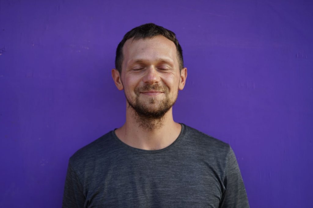 Igor Hush upper body picture smiling with eyes closed