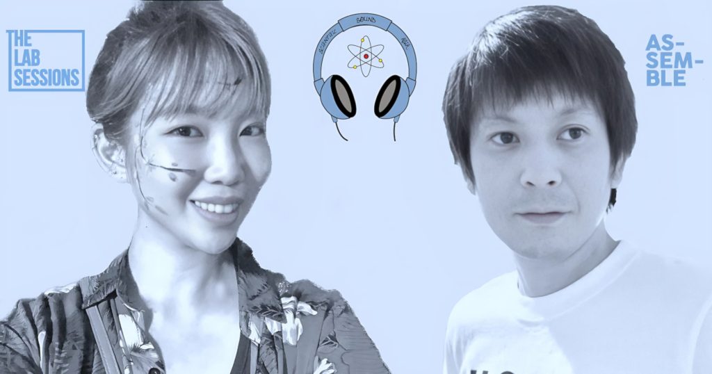 Promotional image for The Lab Sessions Assemble 20 featuring guest DJs Ploi and Takamasa Owaki, with blue-toned portraits and event branding.