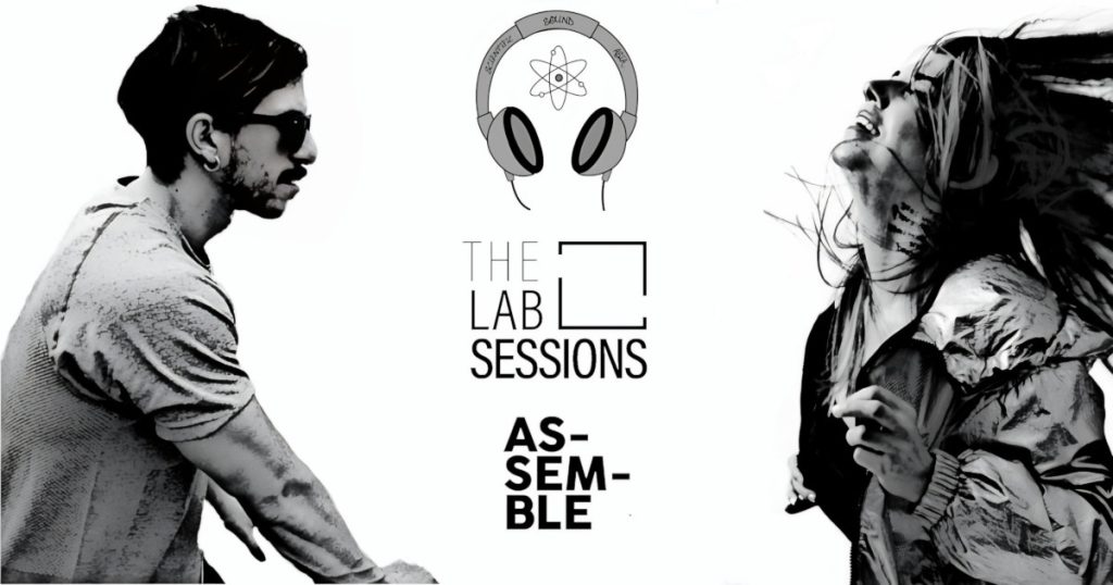 Promotional image for The Lab Sessions Assemble 23 featuring guest DJs Mattjuan and Nat Queen Kult, with black-and-white artist artwork and logo branding.