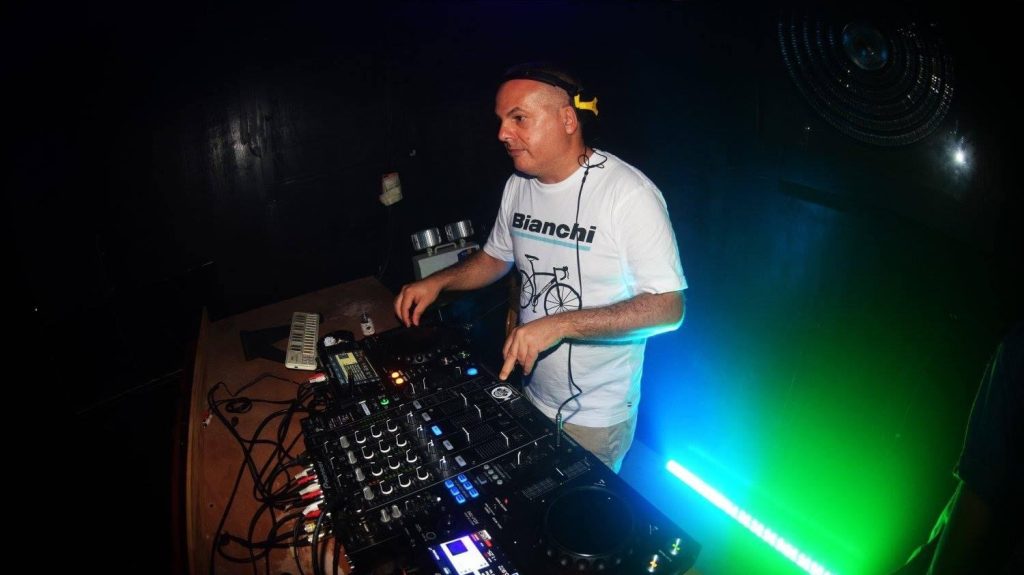 Italian DJ and producer Marco Mei performing at an event in The Phillippines, colour image.